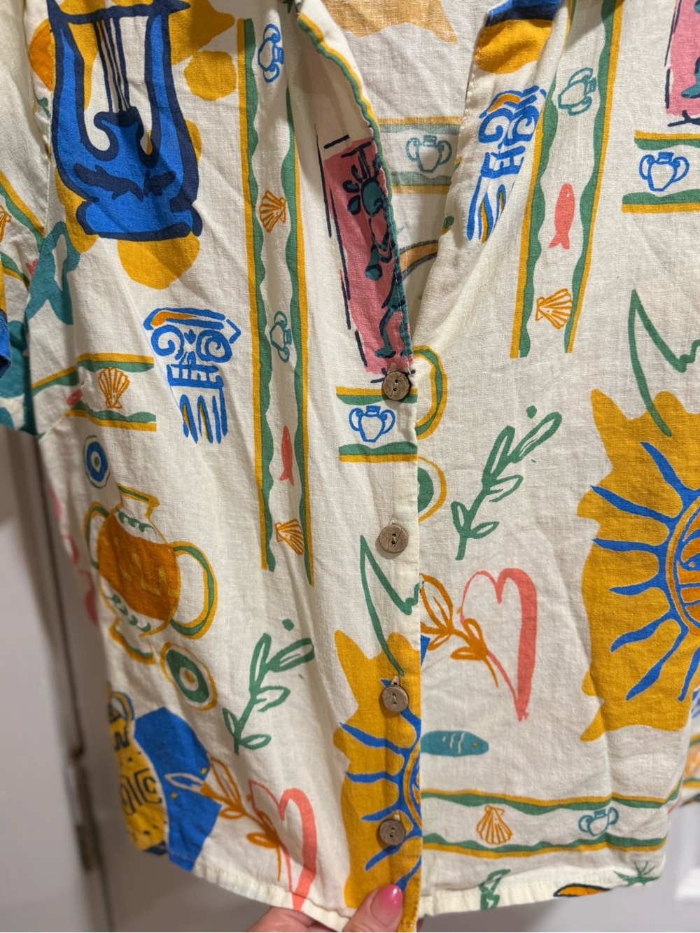 Rachel Zoe- Linen Shirt& Short Set - Picture 2 of 8